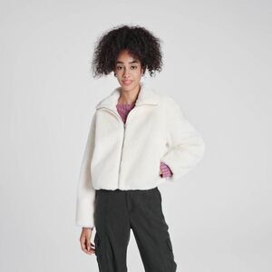 Wild Fable - Women's Zip-Front Faux Fur Jacket - Wild Fable Cre Cream
